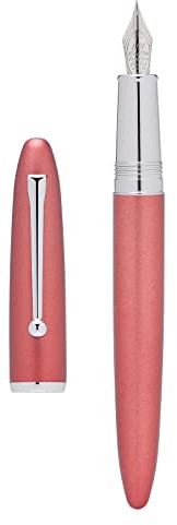 Hongdian 620 Füllfederhalter, Iridium, extra feine Spitze, roter Schaft, glattes Schreibgerät mit Konverter und Metall-Federmäppchen