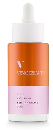 VENICEBEAUTY Self Tan Drops – BODY (50ml) | Selbstbräuner Konzentrat zum Selbstmischen in Creme - natürliche, individuelle und aufbaubare Bräune - streifenfrei, kein Orangeton (Anti-Aging)
