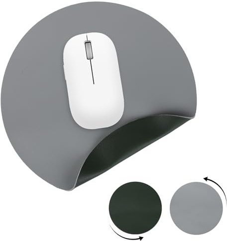 Tappetino Mouse Rotondo Double-Sided Mini Tappetino, 20CM Mouse Pad Impermeabile Mousepad PVC Antiscivolo Tappetini Mouse Tondo con Superficie Liscio per Gaming Ufficio Laptop Casa (D)