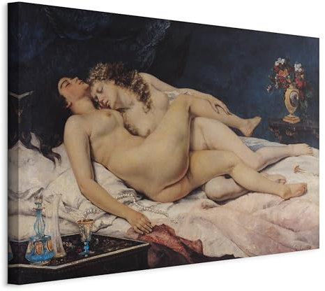murando Tableau acoustique Gustave Courbet 120x80 cm - 1 partie avec mousse acoustique absorption du son isolation Impression sur Toile Intissé Grands Maîtres peinture l-E-10033-b-a