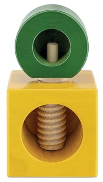 Alessi Twergi ES20 1 - Schiaccianoci di Design, in Legno di Faggio, con Impugnatura e Corpo Colorati, Finitura Laccata Lucida, Giallo e Verde