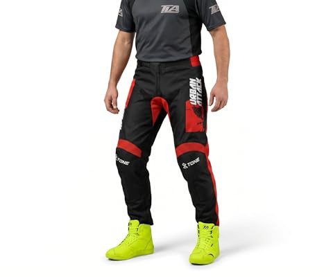 TLA T-One Pantalons Moto Cross, Enduro, Quad, Robustes, Légers. Tailles jusqu'à 46-6XL pour Homme, Femme, Enfant. Vêtements Moto, Combinaison Motocross, Enduro, Quad