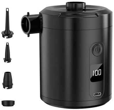 Vuggdt Air Mattress Pump Portable | Cordless Mattress Pump USB Charging - Quick Fill Automatic Blow Up Tool for Swimming Rings Sleeping Bed Pool Floats Outdoor Camping Road Trip