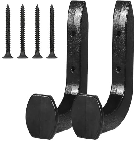 MiOYOOW Support Mural pour Fusils, Organisateur Muraux pour Arme, Accroche Horizontaux en Métal pour Fusils de Chasse avec Coussinet Antidérapant pour Fusils, Armes à Feu, Tir à l'arc, Arc, Épée