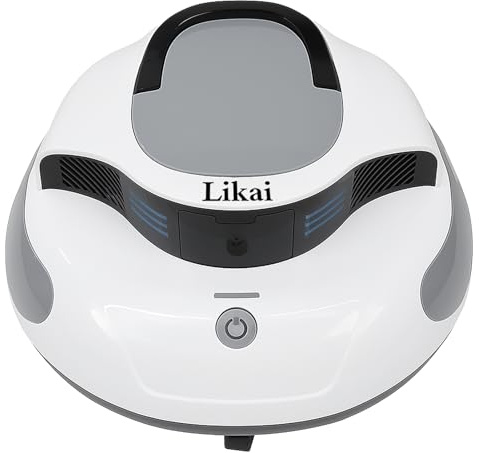Pool Vacuum Cleaner, Cordless Pool Robot with 5000 mAh Dual Motor, Self-Parking & LED Indicators, IPX8 Automatic Cleaning Robot for 100 m² Above-Ground Pools