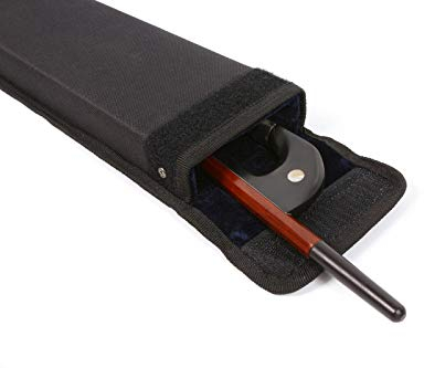 yinfente Aufrechter Doppel-Bassbogen Tasche für eine französische deutsche Bassbogen-Tasche mit Schultergurt (schwarz)