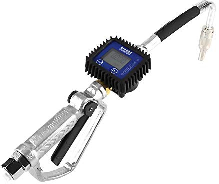 Boquilla de Medidor de Válvula de Control de Aceite Digital, Pantallas LCD 1-35l/min 1500Psi 100Bar Boquilla Lubricante Aceite Combustible Servicio Pesado Boquilla Llenado Pistola con Medidor de Flujo