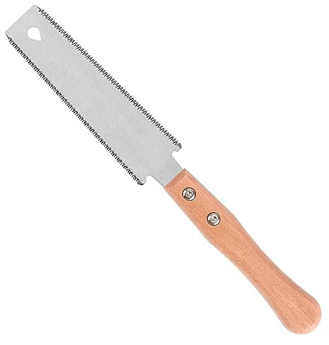 Xnourney Small Woodworking Hand Saw, 6 inch Flexible Blade Double Edge TPI 17/11 for Craft, Hobby, DIY, Non Slip Wood Handle Garden Trim Saw, Sharp and Light Woodworking Tools