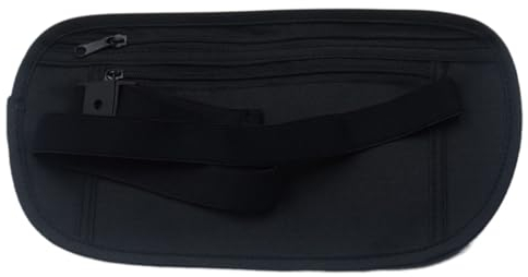 PLKSEI Verdeckter Geldgürtel Hüfttaschen Anti-Diebstahl-Sicherheits-Gürteltasche Sport-Gürteltasche Verstellbarer Hüftgurt wasserdichte Reisetasche für Handy, Reisepass, Bargeld