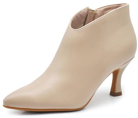 IF Fashion Tronchetti Stivali Stivaletti A Punta Scarpe da Donna Con Tacco MP413-9 tortora N.39