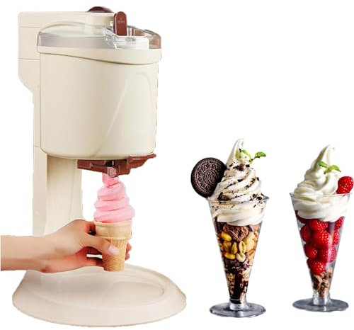 RayGenius MáQuina De Helados Soft Serve, MáQuina De Helados De Yogur, MáQuina Casera para Hacer Helados, para Bricolaje De Cocina RáPido - ¡Disfruta De Los Dulces Caseros!