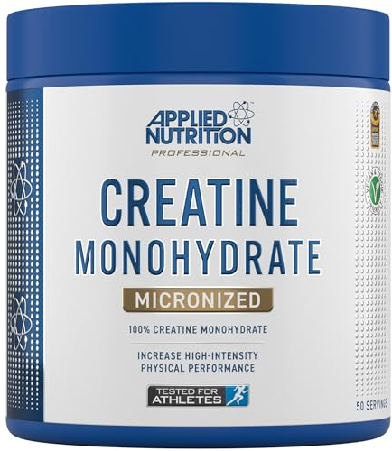 Applied Nutrition Creatina Monoidrato Micronizzata in Polvere, Aiuta a Migliorare le Prestazioni Fisiche ad Alta Intensità, Sapore Neutro (Unflavoured)