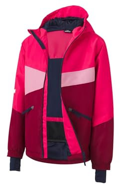 Crivit Kinder & Jugendliche Ski Jacke Skijacke Girls wasserabweisendes Obermaterial (DE/NL/SE/PL, Numerisch, 134, 164, Regular, Pink Abstract (134/140))