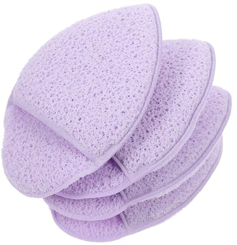 WOONEKY 4 Pezzi Spugne per Pulizia del Viso in Spugna per Struccante Viso e Lavaggio Quotidiano, Design Laccetto per Schiuma Ricca