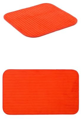 Gözze Badteppich Berlin 2er Set, 50x45 cm + 50x70 cm, Farbe: orange