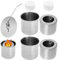 AGD LIGHTS 7 Stück Bioethanol Brennertopf, Ethanol Brennkammer Set, Edelstahl Ethanol Brenner mit 2 Keramikwolle Für Bioethanol, Universell zu Brennkammer für Tischkamin