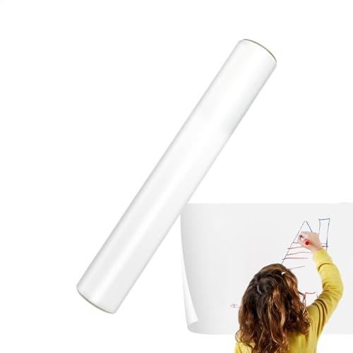 Pizarra blanca autoadhesiva – Adhesivo de borrado en seco extraíble | Película electrostática reutilizable, papel adhesivo liso para escritura, oficina, aula, hogar, planificación y organización