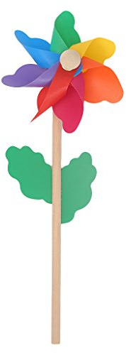 NIHENHAO Moulin à Vent en Bois Moulin à Vent Moulinets Maison Jardin Cour décoration Enfants Jouets Nouveau