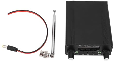 Transmisor FM de 12V 76-108MHz 1W 5W Modulación de frecuencia estéreo Transmisor de transmisión con Jack audible de 3,5 mm máximo 10 km