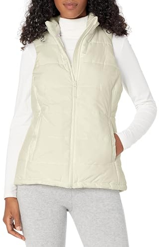 Amazon Essentials Women's Mid-Weight Puffer Vest, Ivory, X-Small