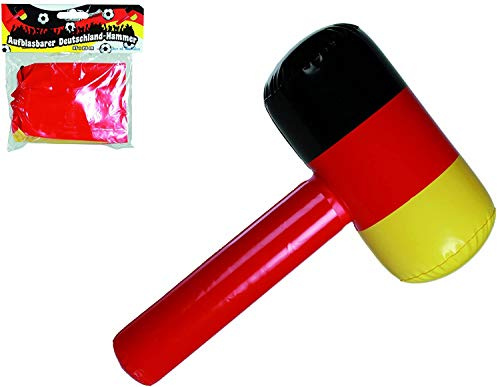 Toyland® Aufblasbarer Hammer mit Deutscher Flagge - Verkleidung - Weltmeisterschaft