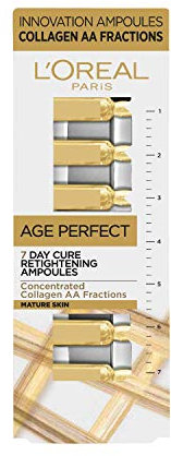 L'Oreal Paris Age Perfect Collagen Expert Fiale per pelli mature, dose concentrata di collagene per 7 giorni per una pelle ritirata, più forte e nutrita in 1 settimana, x7