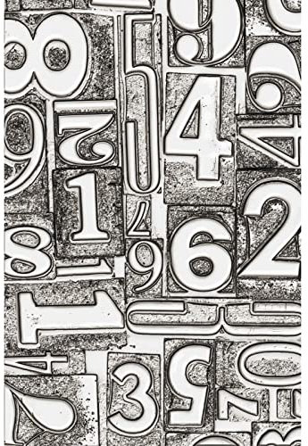Sizzix Embossing Folder Numbered by Chapter Sizzx 3-D Texture Fades Prägeschablone nummeriert von Tim Holtz | 665753 | Kapitel 3 2022, Papier, Multicolour, One Size