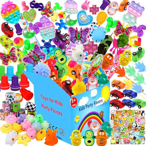 Dilycery 120 Pcs Party Favors Toy for Kids, Treasure Box Toys Carnival Prizes for Classroom School Rewards, Easter Egg Fillers, Goodie Bag Stuffers Pinata Fillers Bulk Toys for Boys Girls