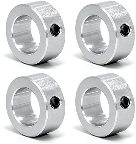 4 Stück Stellring 20mm Achse,Stellringe mit Innsechskant,Stellringe 20mm Edelstahl,mit Gewindestift Wellensicherung Wellenringe, Zentrierring Bohrer Begrenzungsring