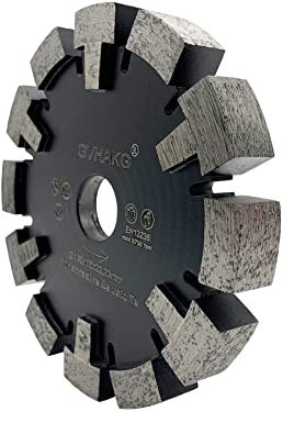 GVHAKG Diamant Frässcheibe/Räumscheibe130mm,Diamant Fräser für Estrich,Asphalt, Abrasive Böden,Premium-Qualität Räumscheibe mit T-Schutzsegment(130x16x12x22,23mm)