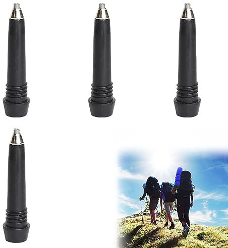 Tragbare Ersatzrute Trekkingstöcke,Tragbare Trekkingstangenspitze,Trekkingstöcke Spitze,Tragbare Trekkingstöcke Spitzen,Wanderstöcke Ersatzspitze,für Wandern Walking Trekking,4 Stück