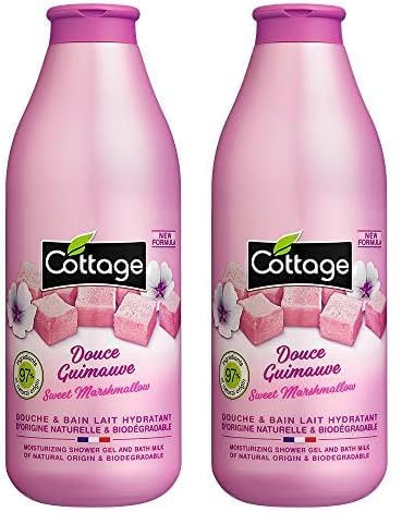 Gel de ducha y Baño de Leche con Malvavisco Dulce 750 ml (Paquete de 2)