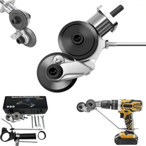 Drillcutpro - Adaptador de corte de metal Drill Cut Pro, nuevo cortador de placa de taladro eléctrico 2024, cortador de placa de taladro eléctrico, cortador de chapa, para cortar hierro, lámina blanca