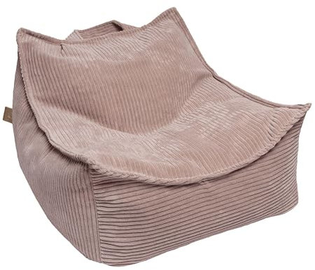 MEOWBABY Sitzsack Eckig für Kinder Sitzpouf Kindermöbel Indoor Beanbag, Ästhetik Cord, Puderrosa