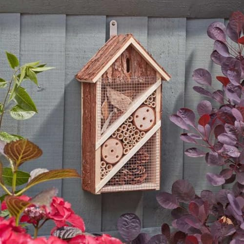 Garden Mile Hotel per insetti per Graden Bee Hotel Insetto Giardino Bumblebee Hotel Bug Hotel per giardino Casa delle api in legno Casa per insetti e insetti Fauna selvatica Accessori Coccinella Casa