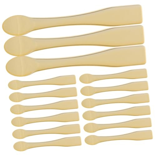 SOIMISS 15 piezas Cucharas para Crema Facial Abs Espátulas Plásticas Portátiles para Cuidado de Piel Aplicador Ligero para Crema de Ojos y Lociones