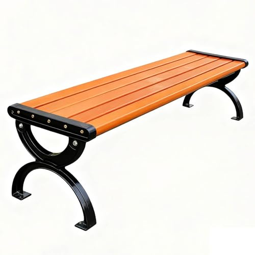 SXKLYRF Banco Jardin Exterior, Banco Vestuario, Hierro Fundido y Madera, Resistentes a la Intemperie, Asiento de Listones para Porche, Patio, Césped o Terraza(150x40x38cm/59x16x15in)