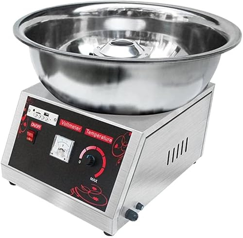 Kommersiell Sockervaddsmaskin 1000W - Professionell Candy Floss Maker med Rostfritt Stålskål för Tivoli, Marknader, Food Trucks, Fester & Evenemang