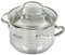 Daniks Tokio Edelstahl Kochtopf Induktion, Pastatopf mit Siebeinsatz, 18 cm, 3 Liter, Fleischtopf, Suppentopf, Bratentopf, Silber