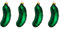 Benelando 4X Weihnachtsbaumschmuck Gurke Weihnachtsgurke