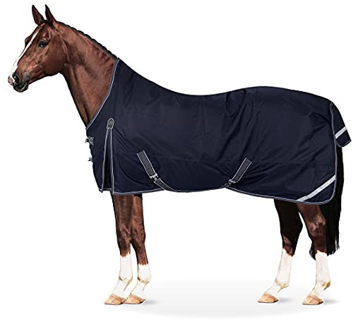Equinate Regendecke Oakland Highneck Weidedecke mit Fleece 135cm Navy