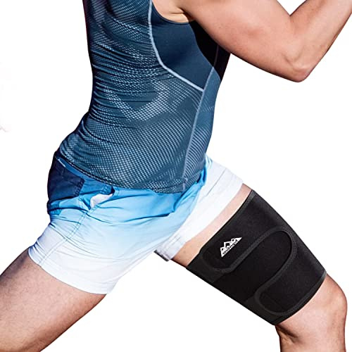 supregear Soporte Muslo, Manga de Compresión de Muslo, Deportiva Soporte de los Muslos Muslera para Recuperación Esguince Hombres Mujeres, Músculo de Ingle Tirado, Cuádriceps
