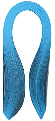 ODETOJOY Bandes de papier pour quilling bleu mer 3 mm, 5 mm, 10 mm, bande de papier laminé bleu azur bande en filigrane bleu ciel – 53,3 cm de long (3 mm – 0,12 pouces)