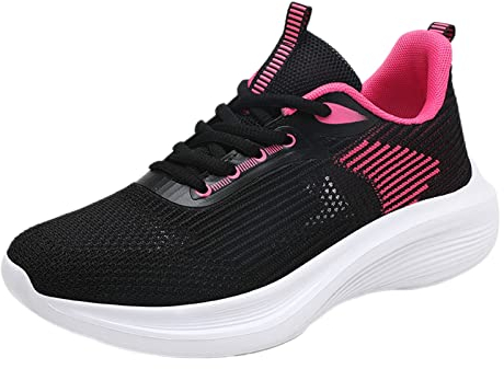 Gyaimxfu Laufschuhe Damen Turnschuhe Schnürer Sofort spürbarer rutschfest Sneakers Leichte Schuhe lose Einlage Outdoor Sneakers Tennis Schuhe Sommer Sneaker Damen