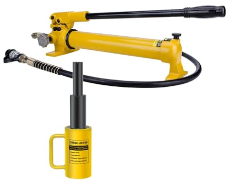 8 tum/200 mm hydrauliskt cylinderuttag med CP-700 handpump, uttag för lyftning 20T, bärbart uttag, flersektions hydrauliskt uttag, uttagssats för konstruktion, fartyg, broar (20T-uttag + CP-700
