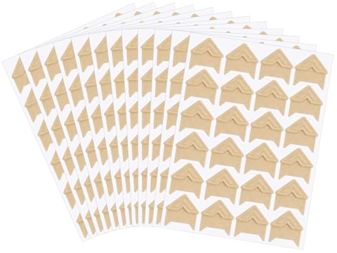360 pcs Photo Corners for Scrap Book Self Adhesive Gold Photo Corner Stickers Picture Mounting Corners for Albums DIY Craft