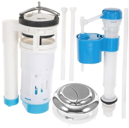 SOPOTUTU Toiletten spülkasten Ersatzventil mit Schwimmerventil und Druckknopf Wassersparendes Füllventil für Doppelspülung Langlebiges Toilettenfüllventil zur Einfachen Reparatur