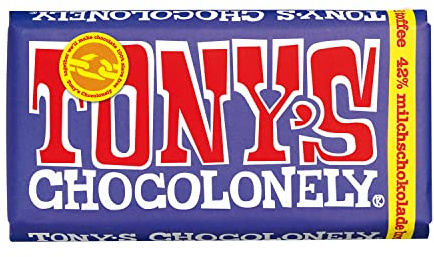 Tony'S CHOCOLONELY – mörk helmjölkchoklad med kringel och toffee 180 g – Fairtrade choklad. Utan palmolja, tillverkad i Belgien