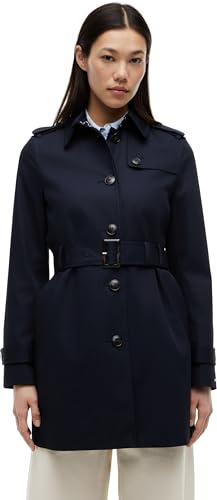 Tommy Hilfiger Donna Giacca Heritage Single Breasted Trench Giacca da Mezza Stagione, Blu (Midnight), S