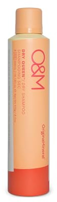 O&M Dry Queen Shampooing Sec (300ml) – Shampooing sec pour volume & fraîcheur – Nettoyage immédiat sans eau – Sans sulfates, parabènes & silicones – Certifié PETA, vegan, fabriqué en Australie